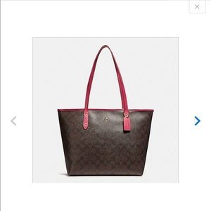 NWT brown coach and pink purse